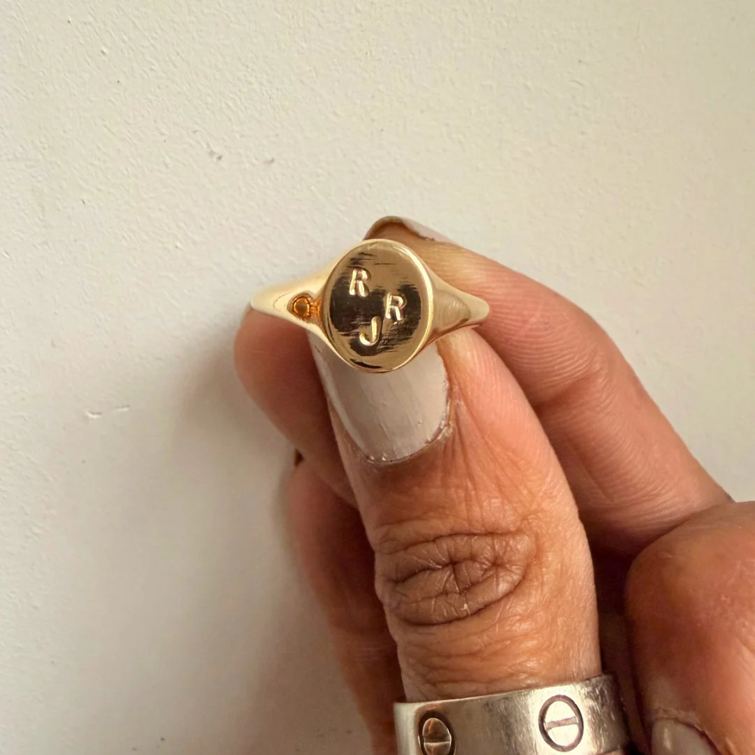 ANNABEL Signet Ring (9ct Gold / Silver) - Image 2