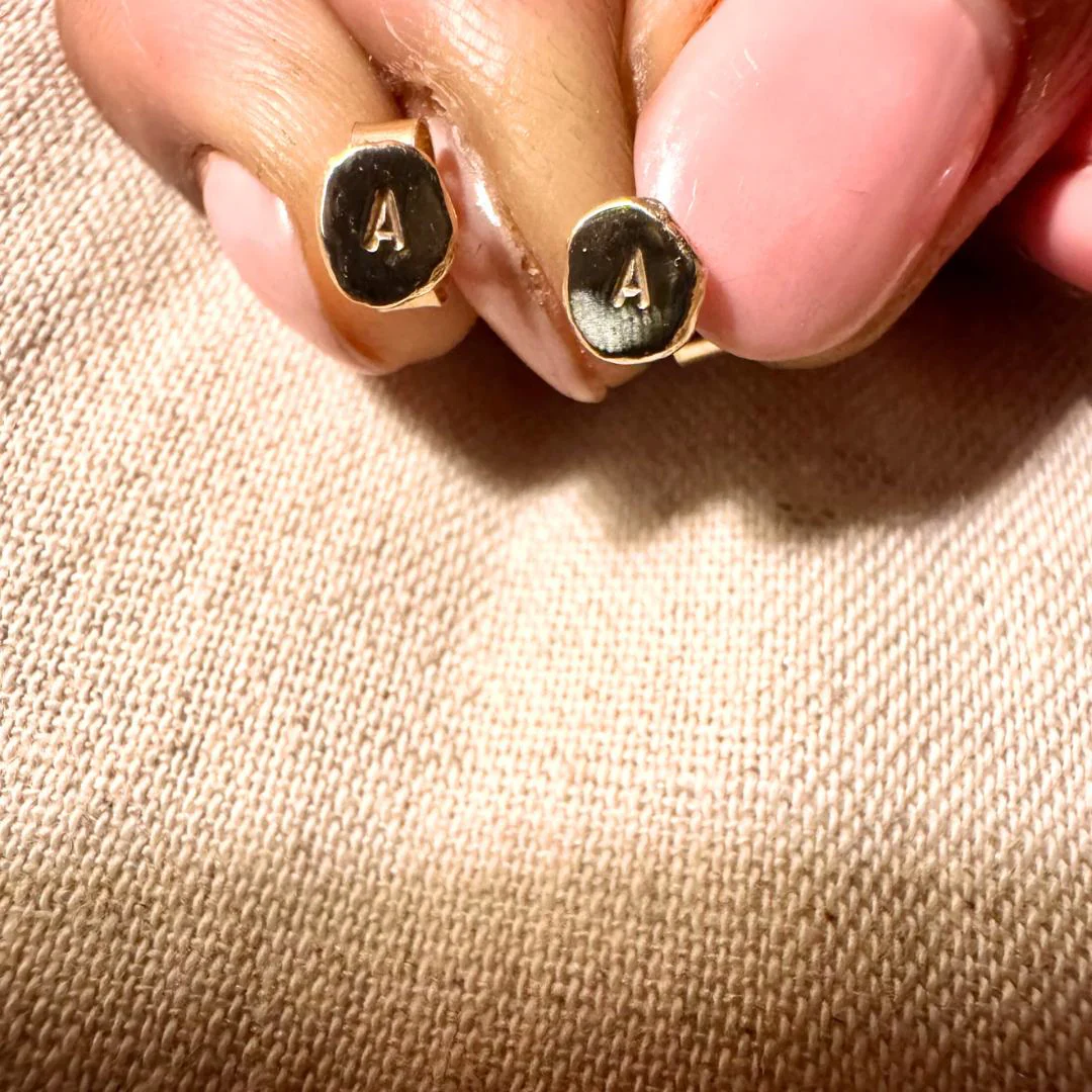 ATHENA Initial Earrings - Image 4