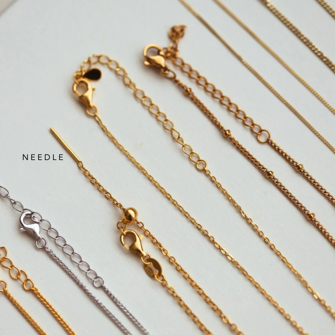 CATERINA Initial Bar Necklace (Sterling Silver/Gold Vermeil) - Image 5