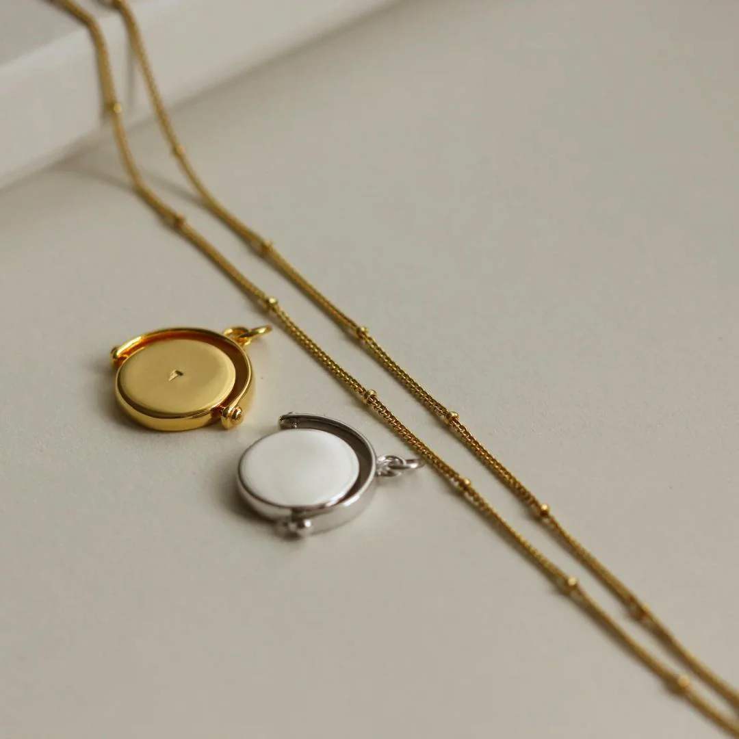 DISCO Spinner Necklace (Sterling Silver / Gold Vermeil) - Image 4