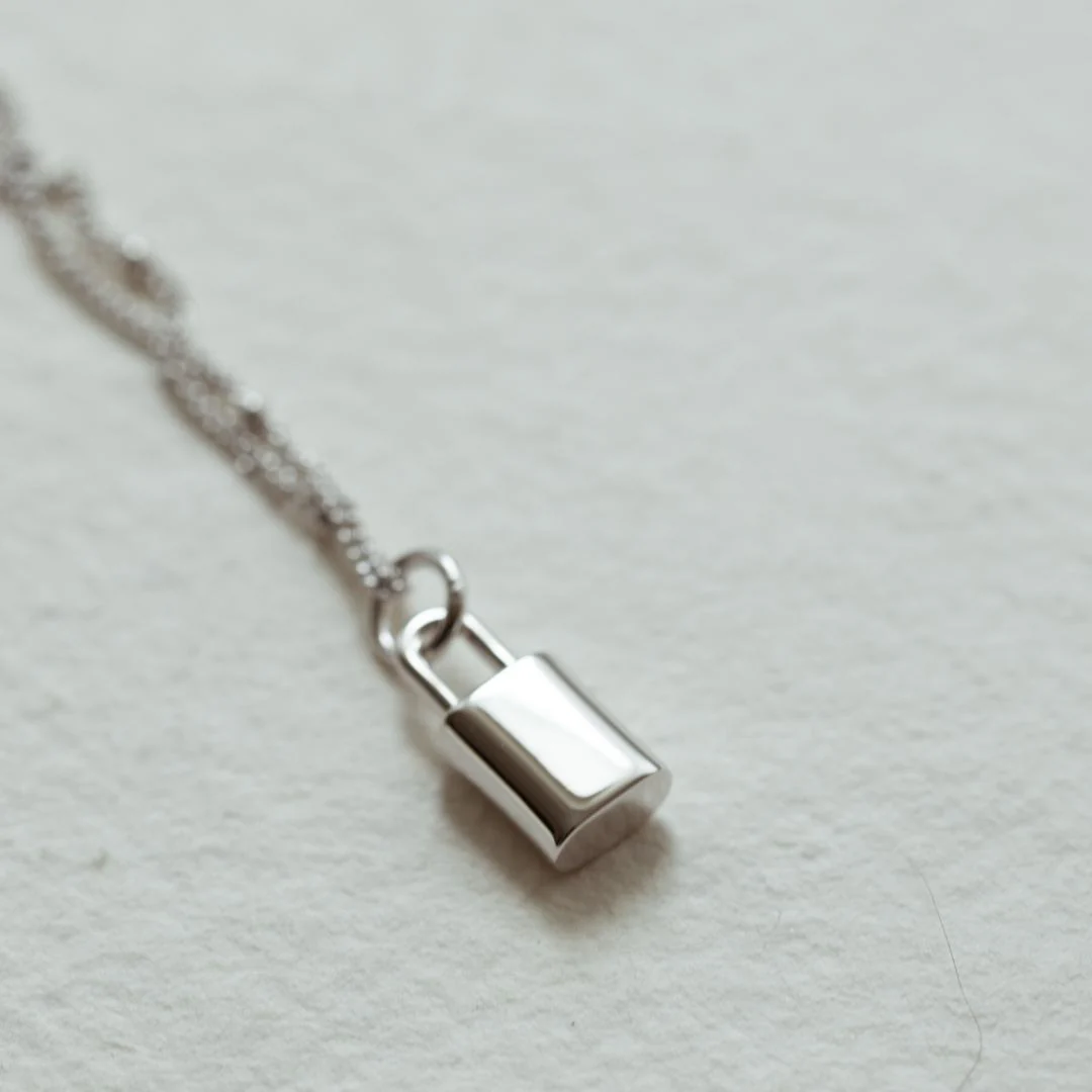 FRIDA Lock Necklace (Sterling Silver / Gold Vermeil) - Image 3