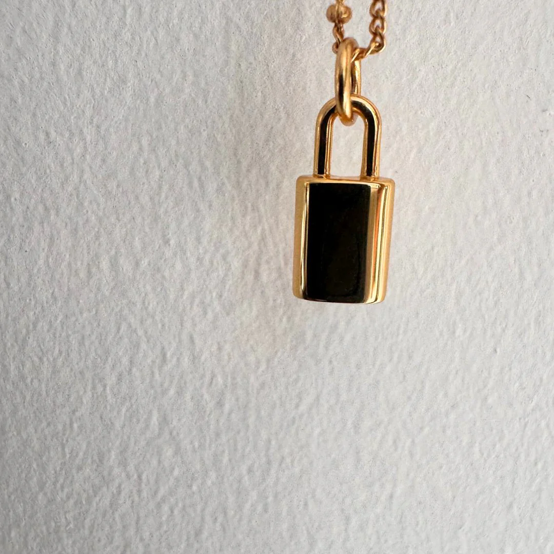 FRIDA Lock Necklace (Sterling Silver / Gold Vermeil) - Image 5