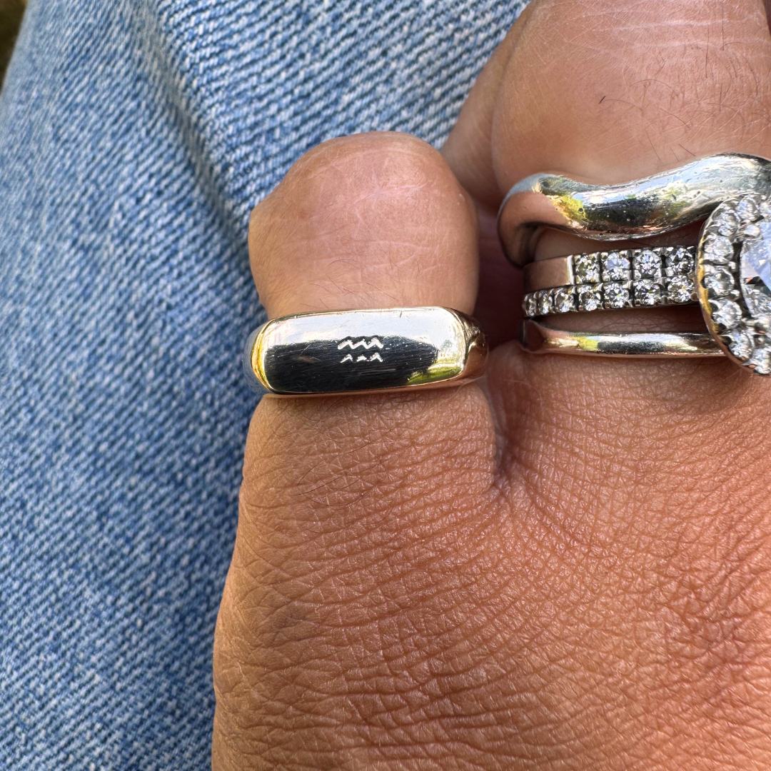 LILAH Signet Ring (Sterling Silver / 9ct Gold) - Image 2