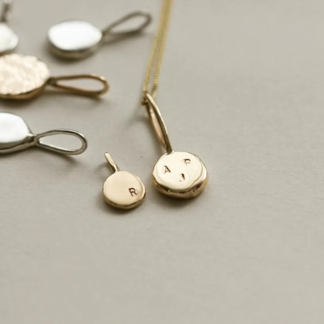 Mini Hammered ATHENA Solid 9ct Gold Necklace