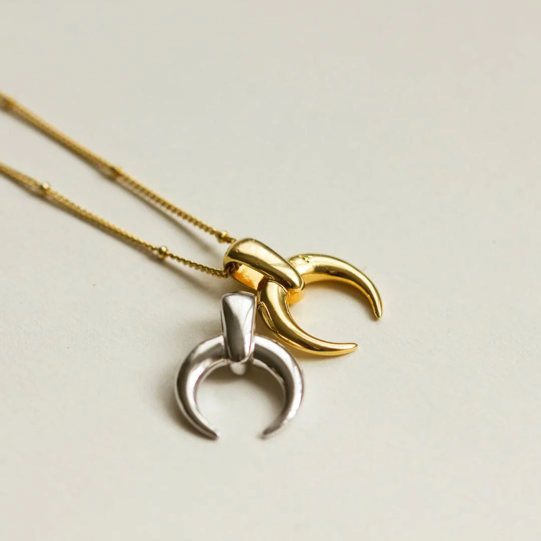 SIENNA Horn Necklace (Sterling Silver / Gold Vermeil) - Image 2