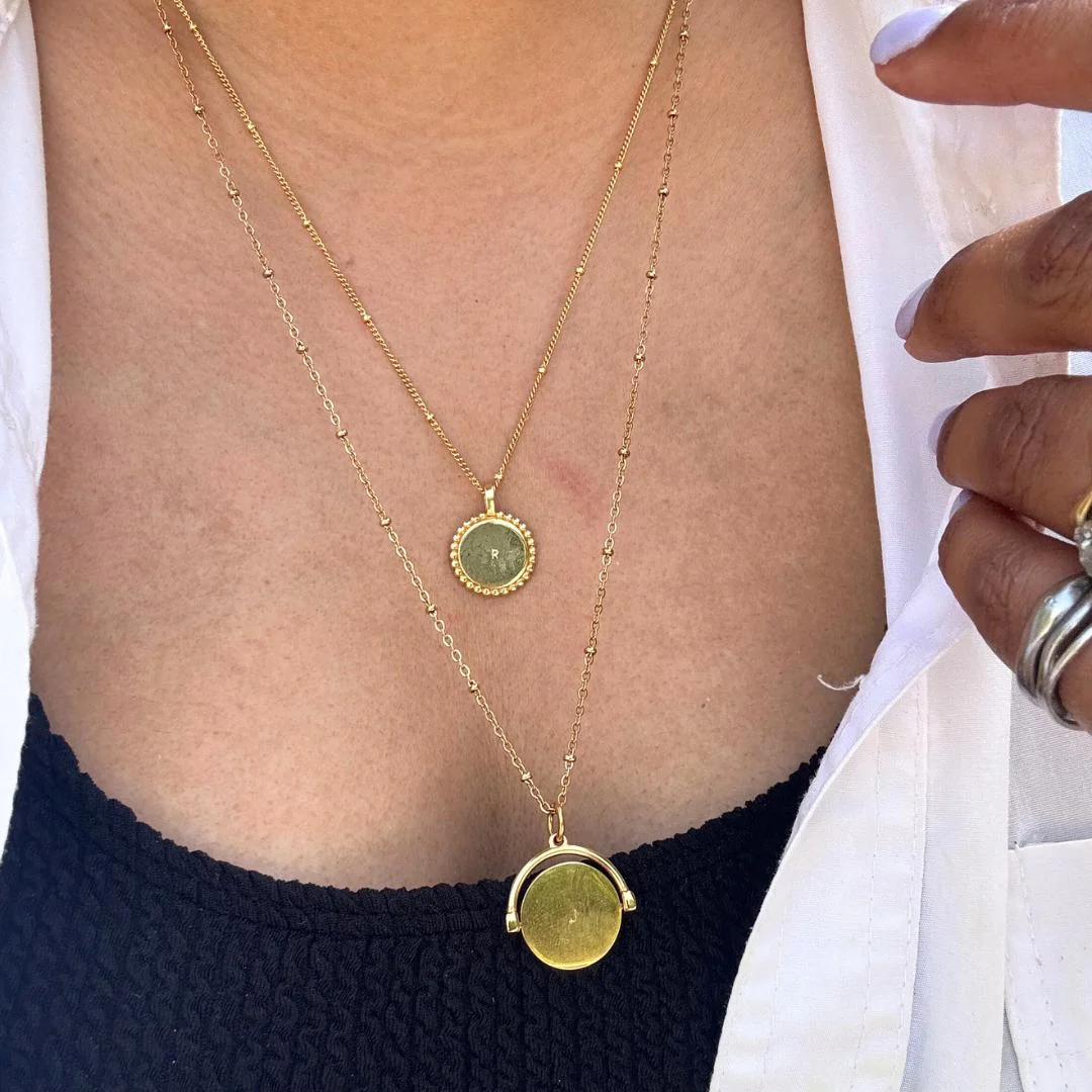 SOLEIL Beaded Initial Necklace - Image 4