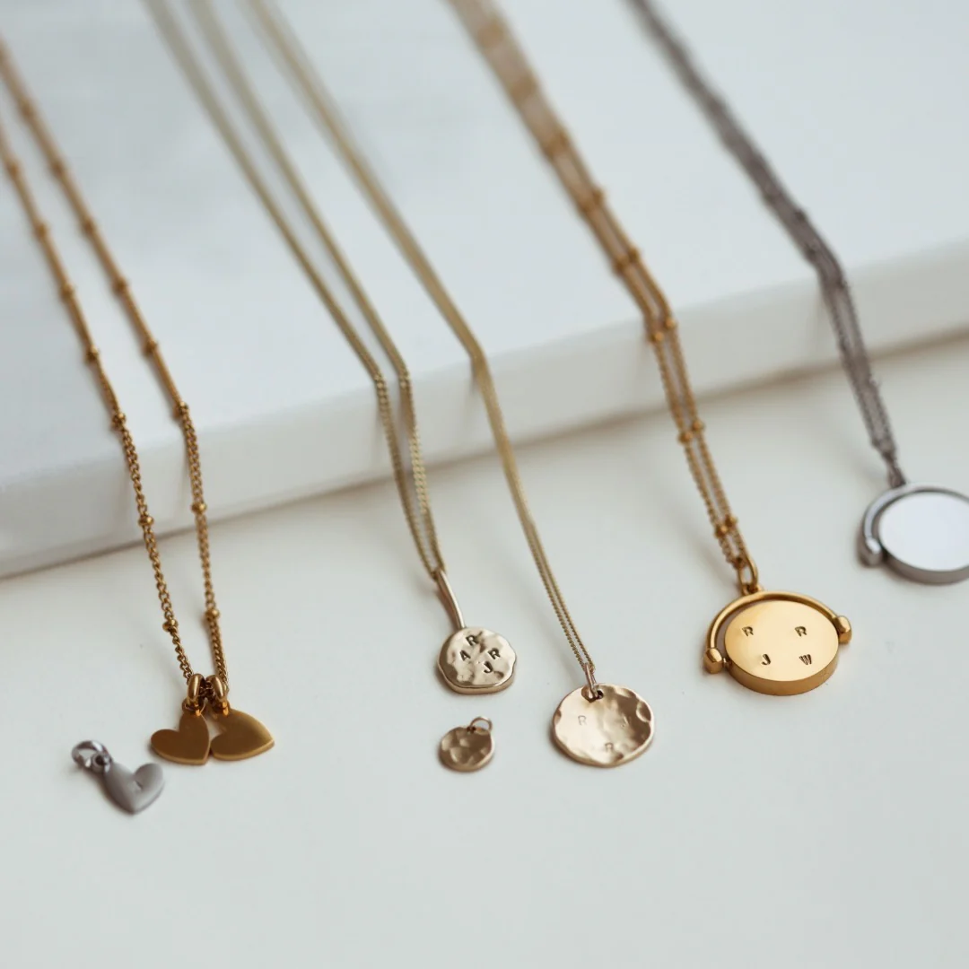 Waterproof BELLA Heart Initial Necklace - Image 2