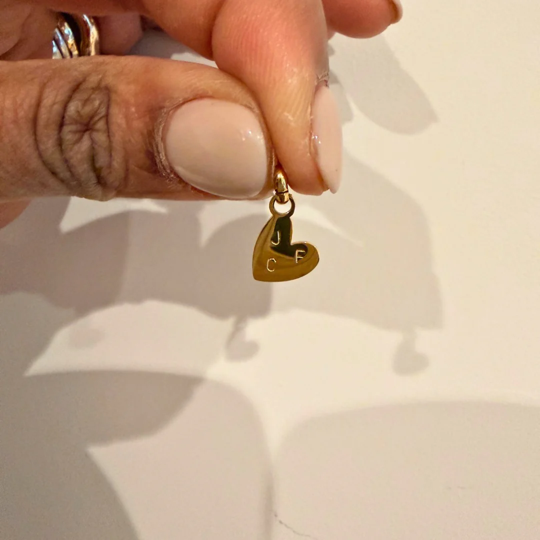 Waterproof BELLA Heart Initial Necklace - Image 3