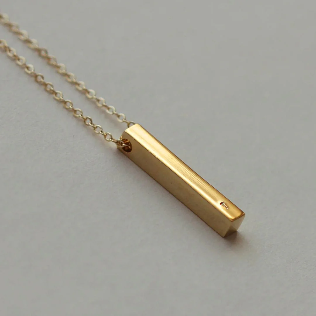 Waterproof CATERINA Initial Bar Necklace - Image 3