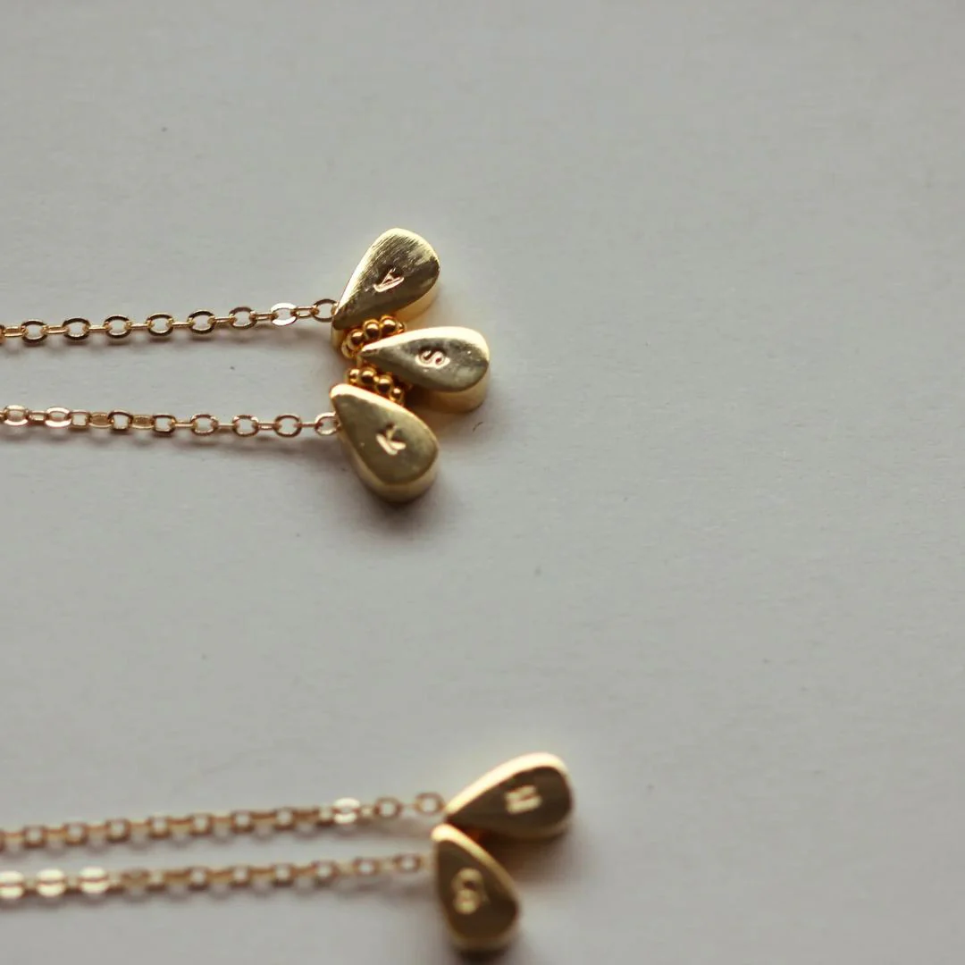 Waterproof THEA Teadrop Initial Bracelet - Image 3