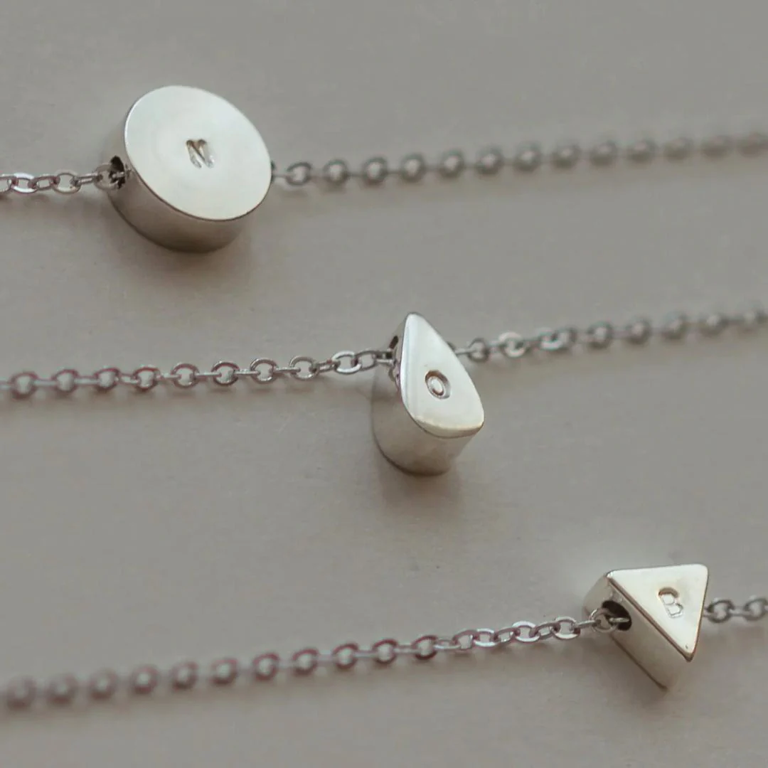 Waterproof THEA Teadrop Initial Necklace - Image 5