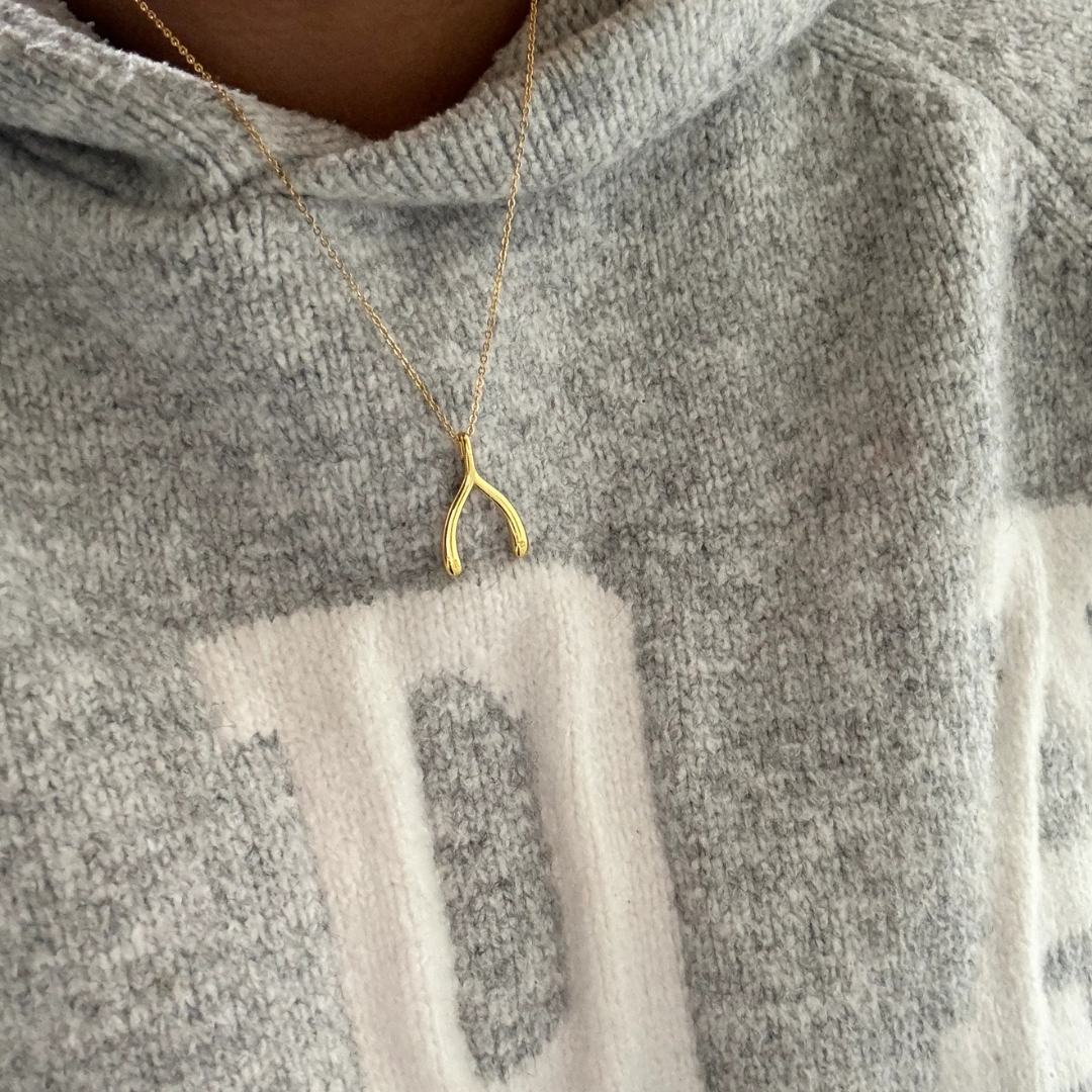 ZO Wishbone Initial Necklace - Image 10